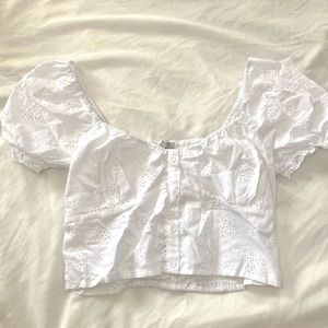 Tillys Crop Top White, size L
